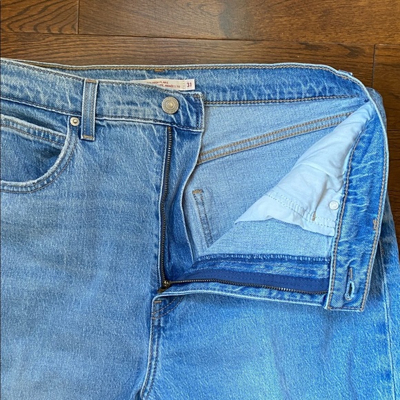 Levis 70s High Flare Size 31 Light Wash Wide Leg High Rise - Picture 3 of 11